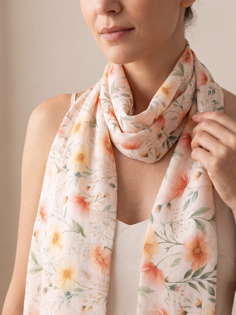 Pañuelo Floral Mujer 100% Viscosa
