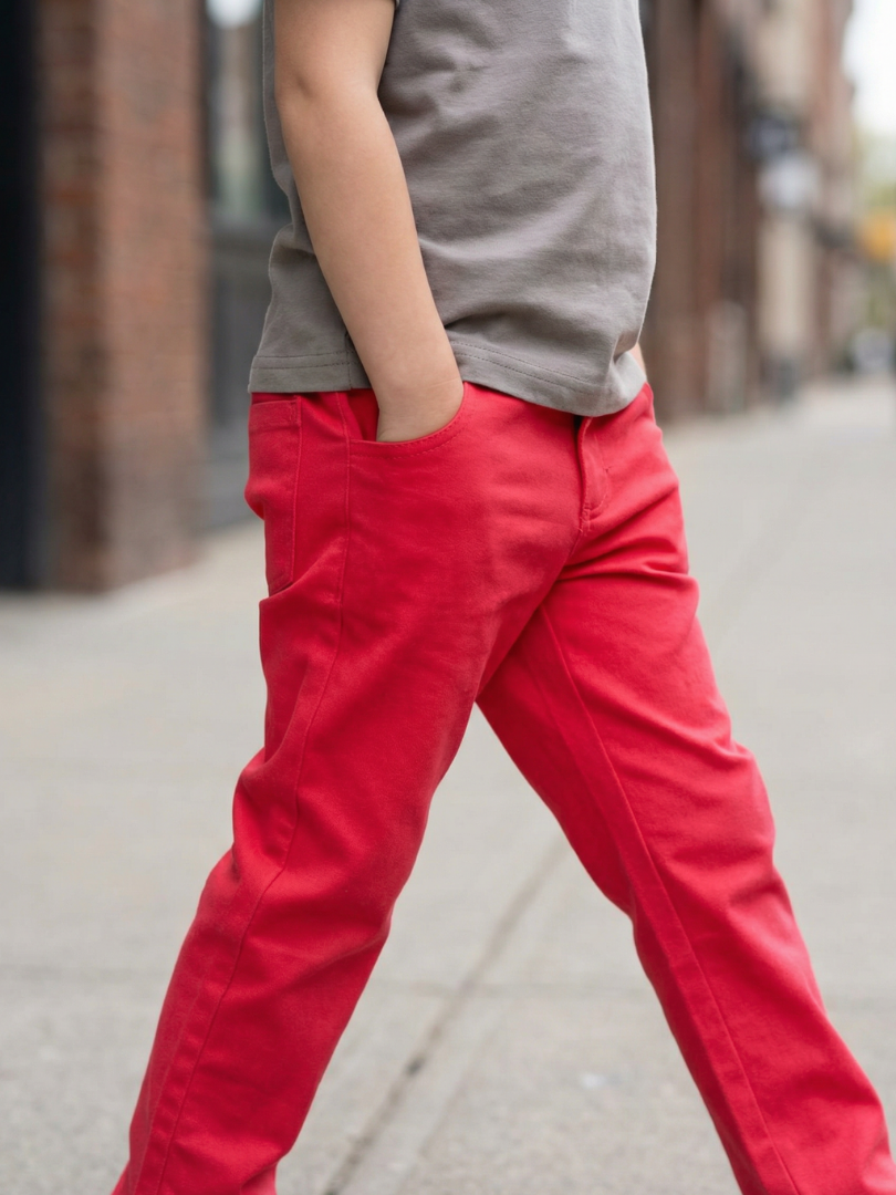 Pantalón niño Gabardina sandía