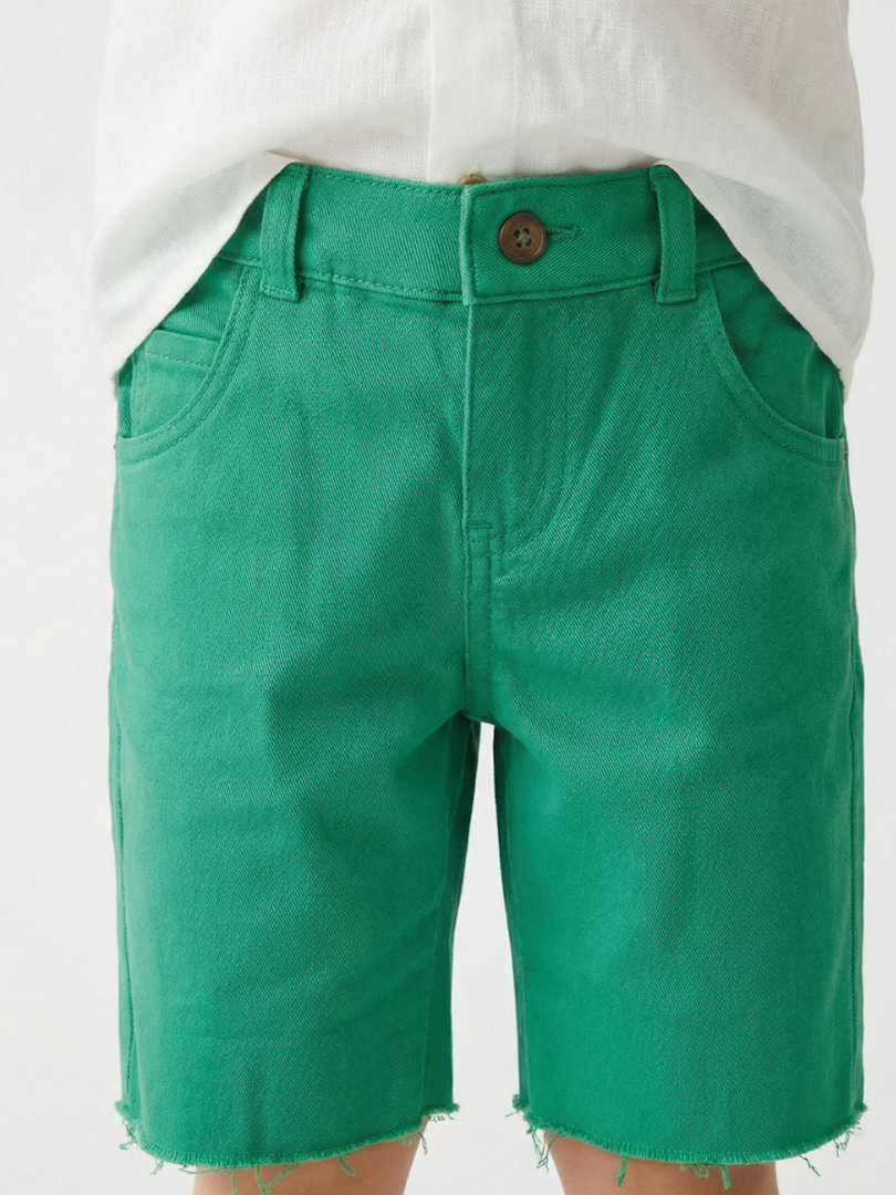 Bermuda niño Gabardina verde