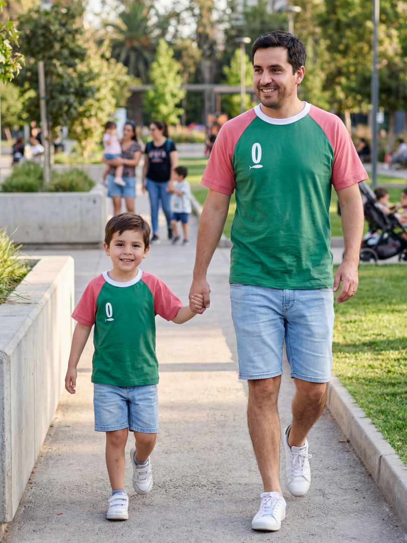 Pack Polera Pez Algodón Papá + Hijo
