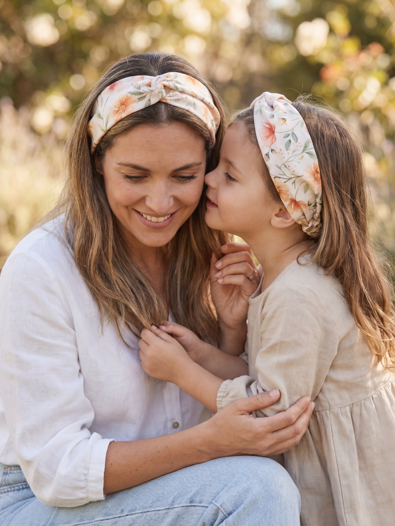 Pack 2 Cintillos Floral Mamá-Hija 100% Viscosa