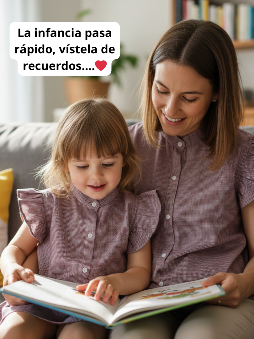 Pack 2 Blusas Mamá + Hija Vichy burdeo