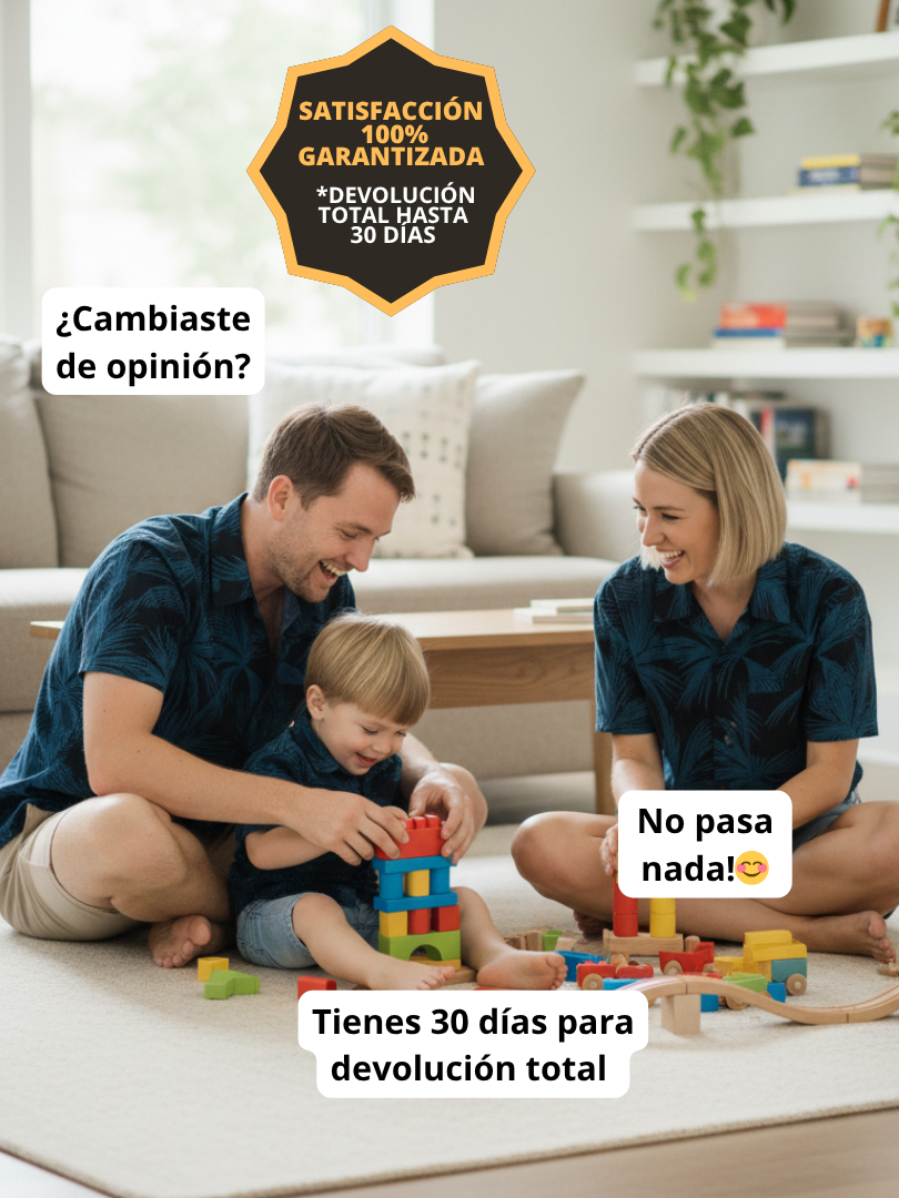 Pack 2 Guayaberas algodón Mamá + Hijo/a Palmeras