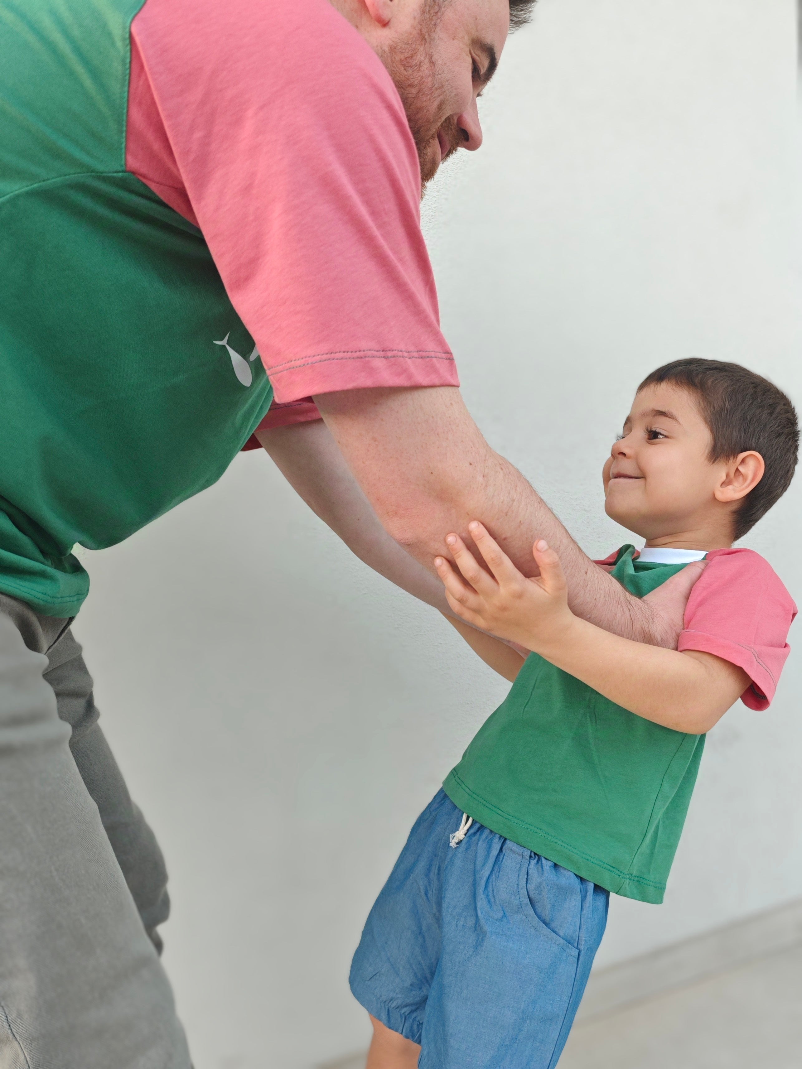 Pack Polera Pez Algodón Papá Hijo