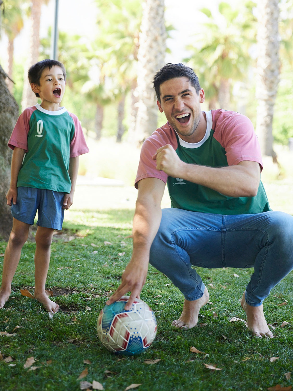 Pack Polera Pez Algodón Papá Hijo