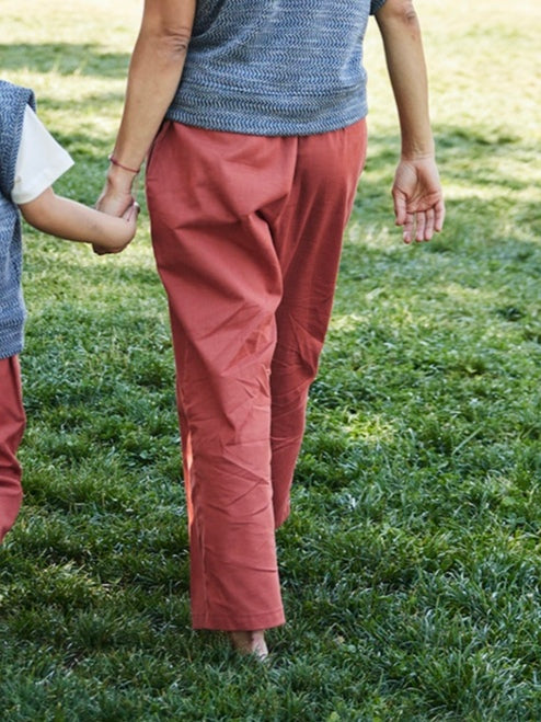 Pack pantalón Lino terracota Mamá hijo