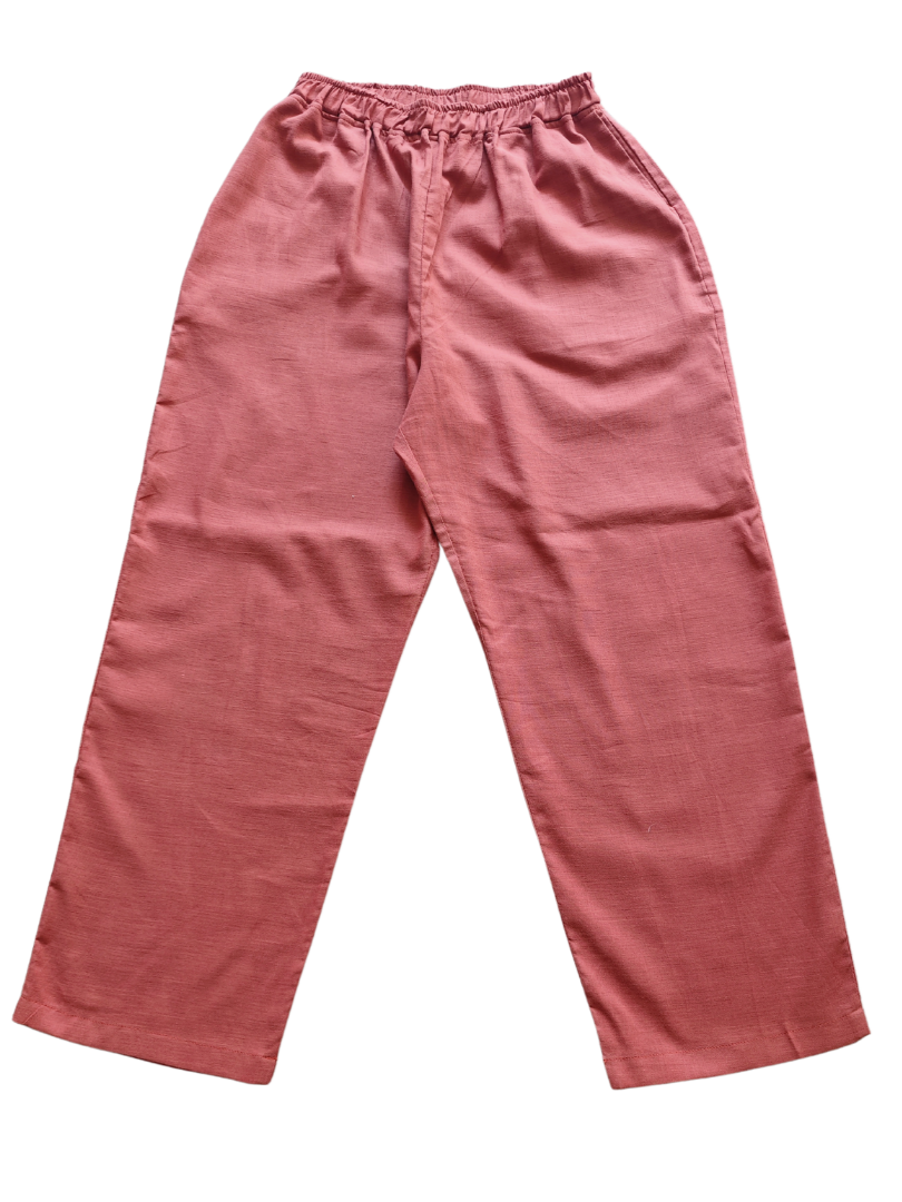 Pack pantalón Lino terracota Mamá hijo