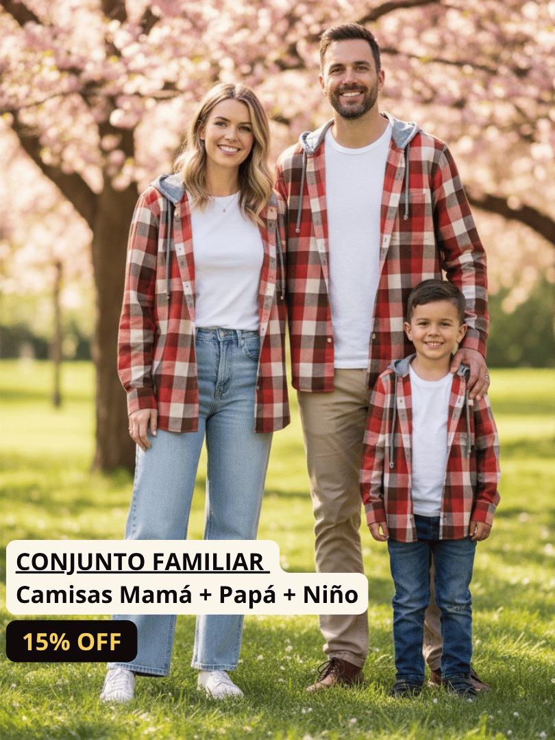 Conjunto Familiar Camisas a juego para Papá + Mamá + Hijo/a