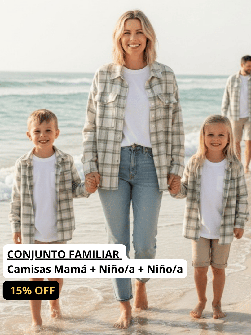 Conjunto Familiar Camisera a juego para Mamá + Hijo/a + Hijo/a