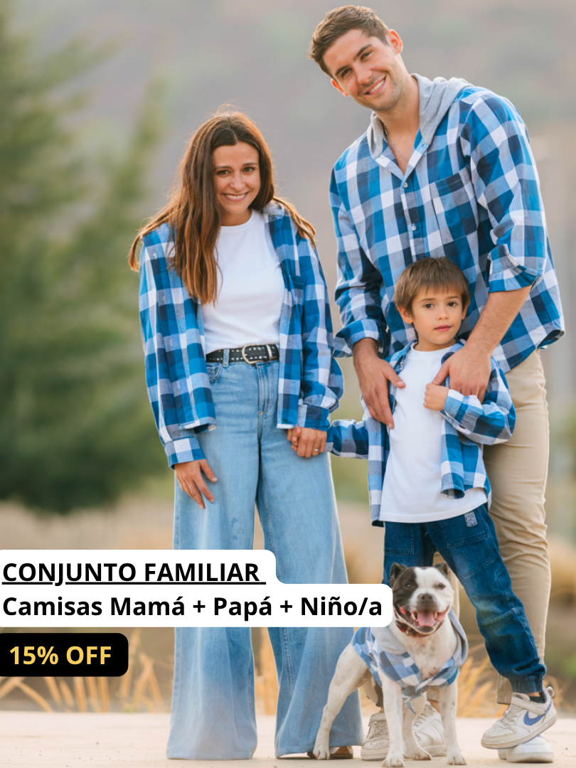 Conjunto Familiar Camisas a juego para Papá + Mamá + Hijo/a