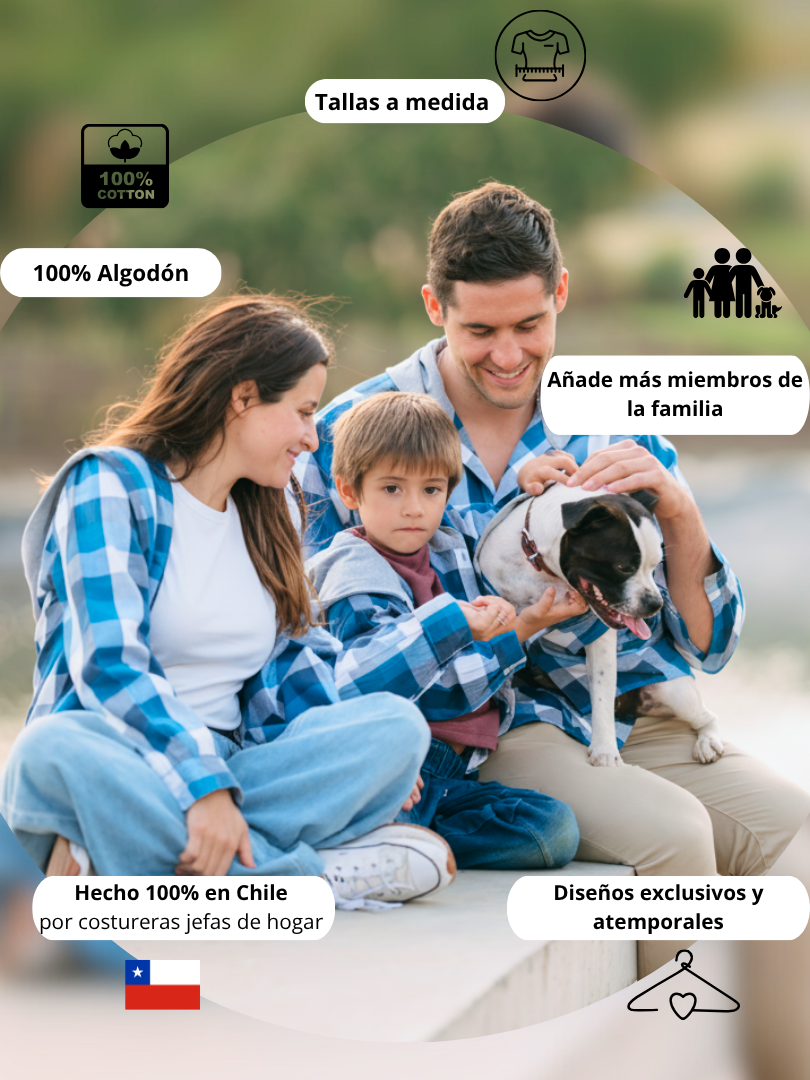 Conjunto Familiar Camisas a juego para Papá + Mamá + Hijo/a