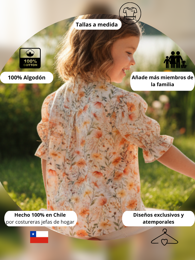 Conjunto familiar Blusas a juego para Mamá + Hija + Hija