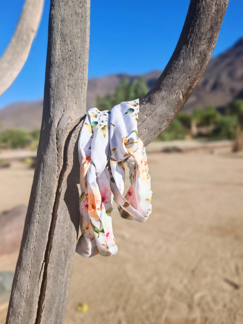 Cintillo Floral celeste Mujer 100% Viscosa