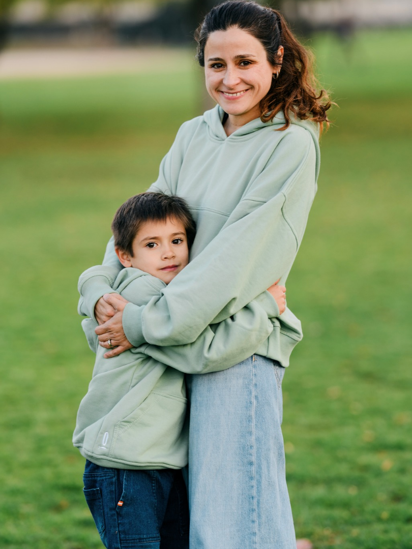 Pack 2 Polerones Oversize Verde Mamá + Hijo/a