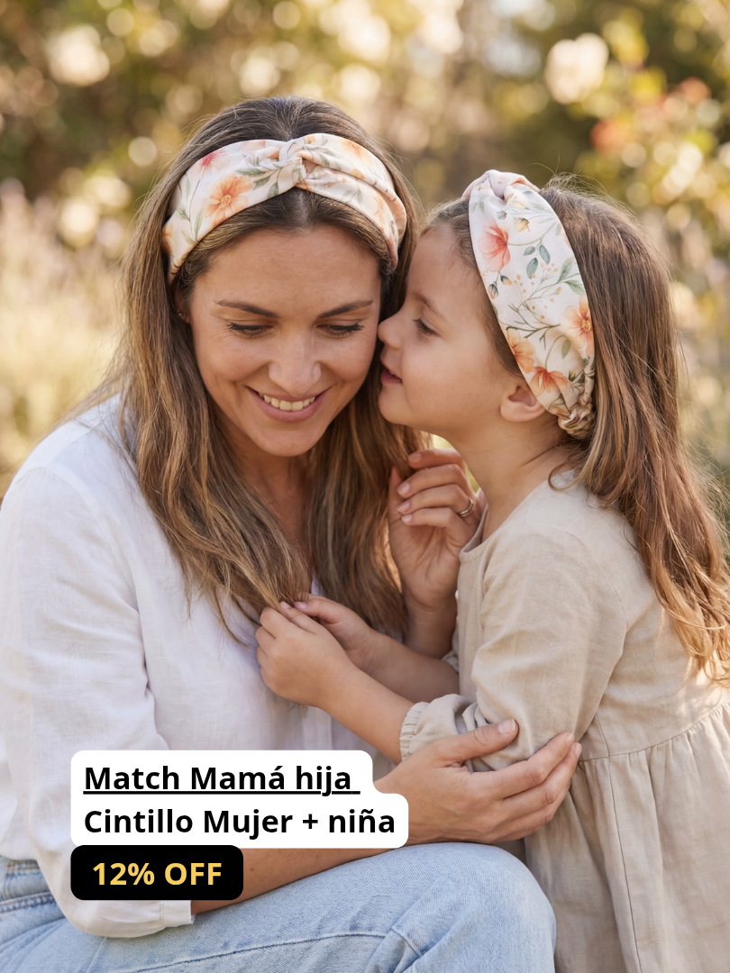 Pack 2 Cintillos Floral Mamá-Hija 100% Viscosa