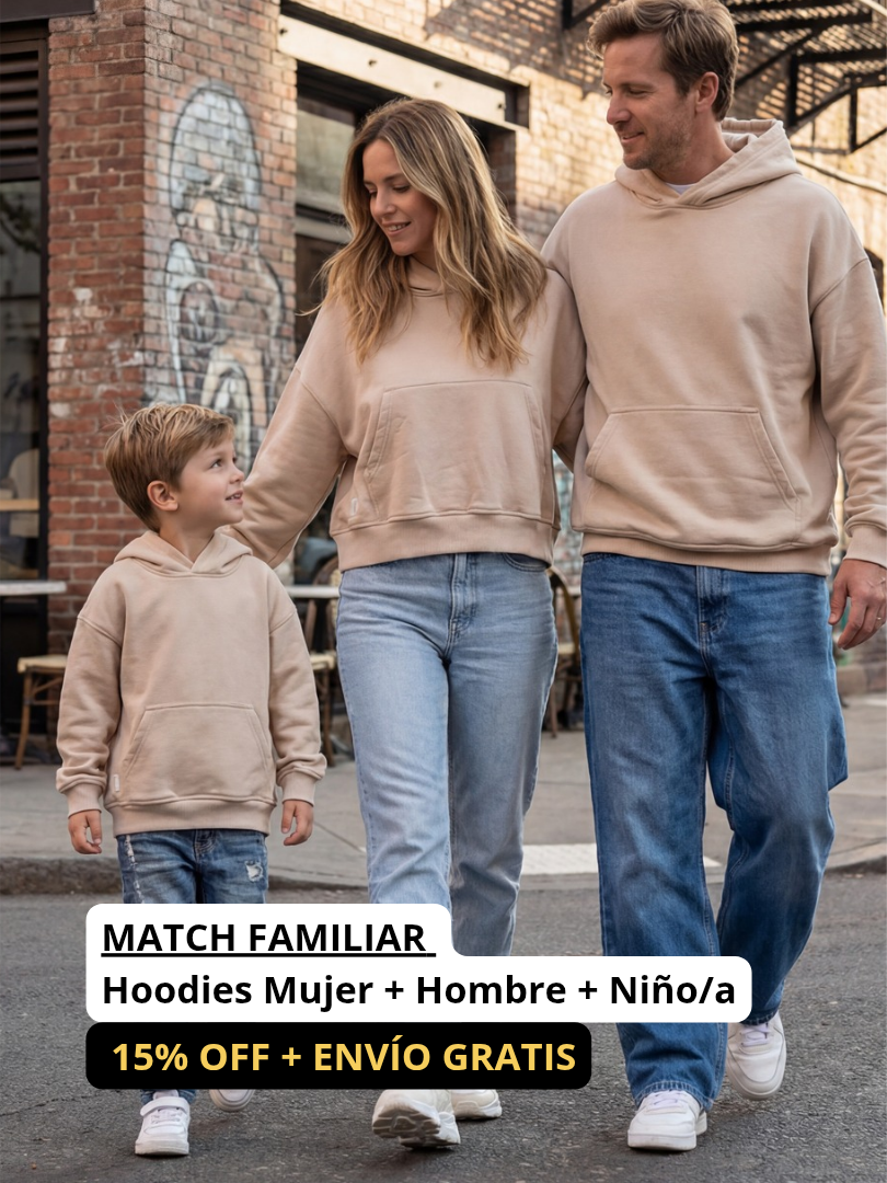 Pack 3 Hoodies a juego para Papá + Mamá + Hijo/a + ENVÍO GRATIS