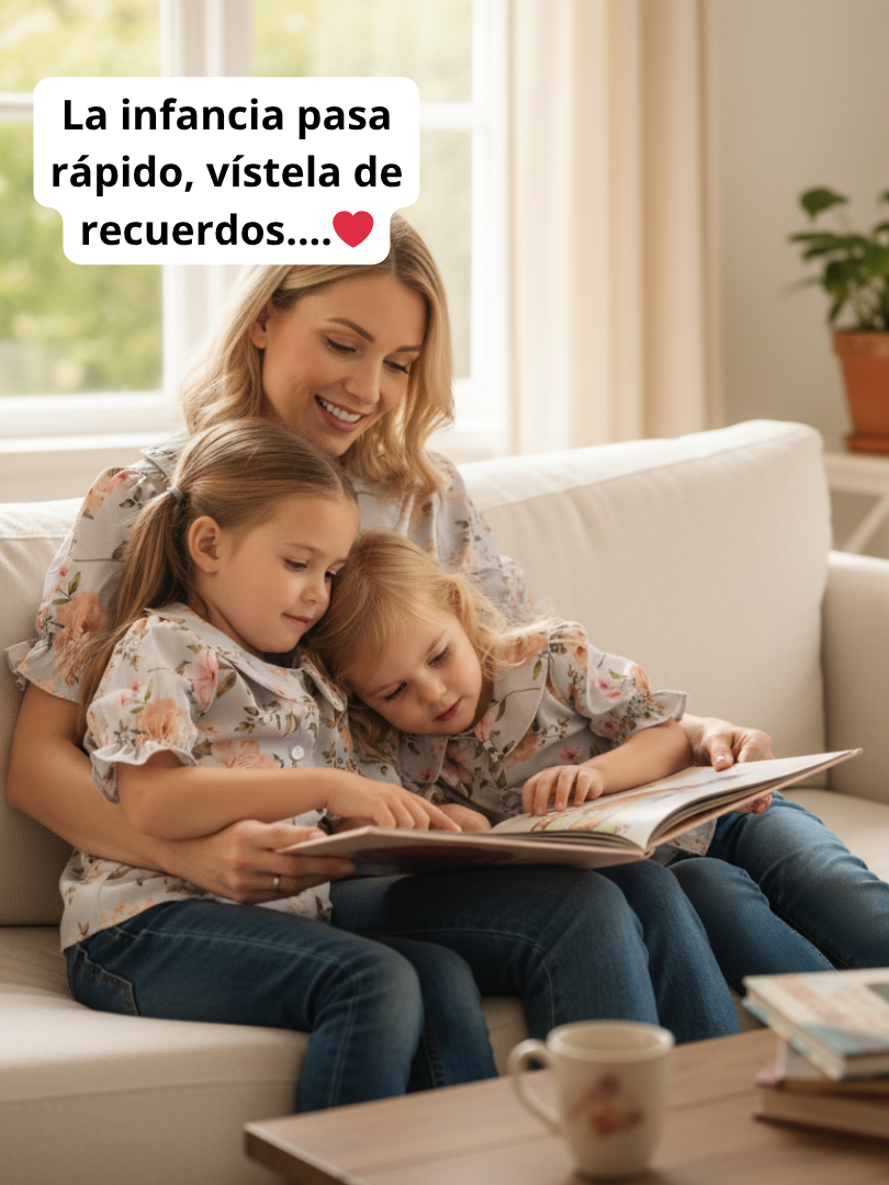 Conjunto familiar Blusas a juego para Mamá + Hija + Hija