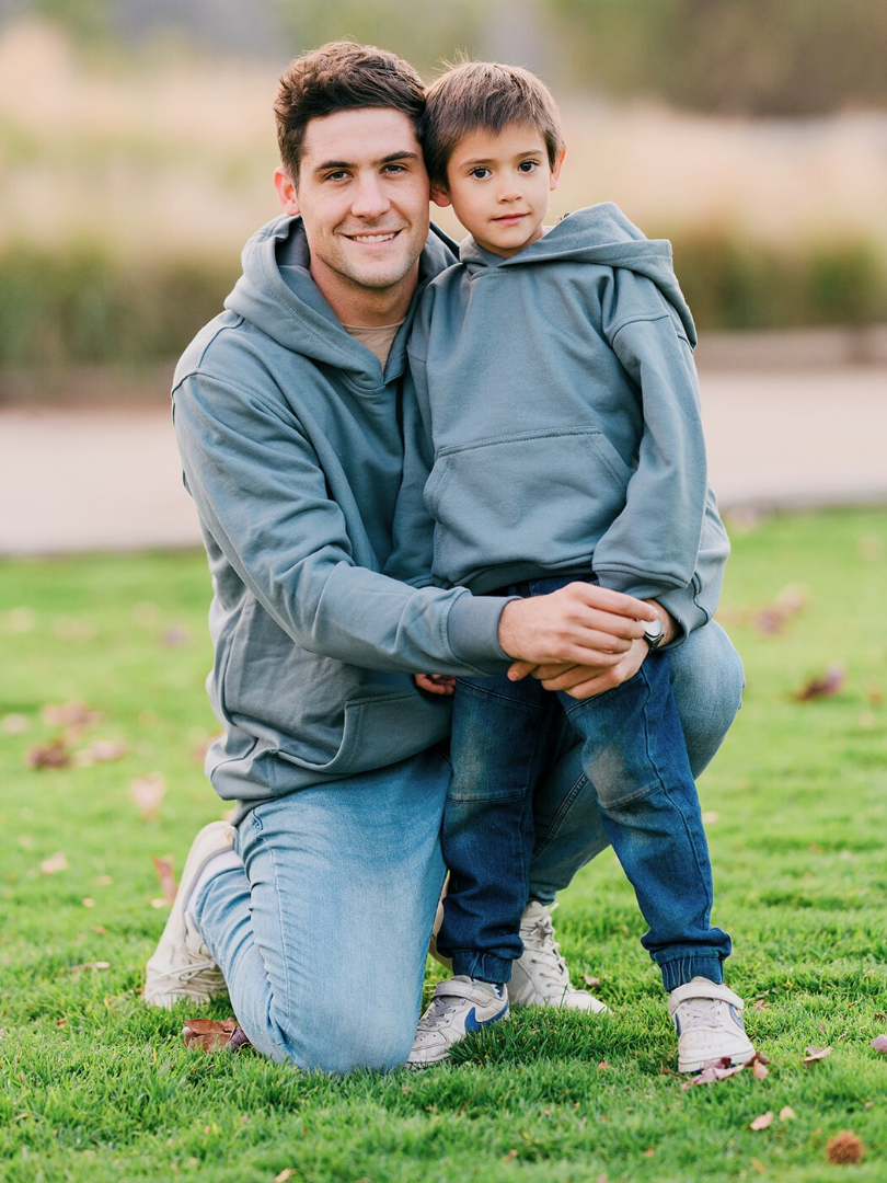 Pack 2 Polerones Oversize Gris grafito Papá + Hijo/a