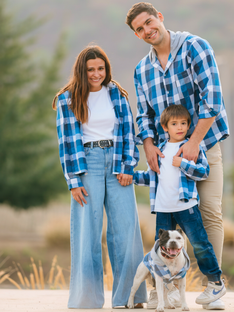 Pack 3 Camisas a juego para Papá + Mamá + Hijo/a 100% algodón