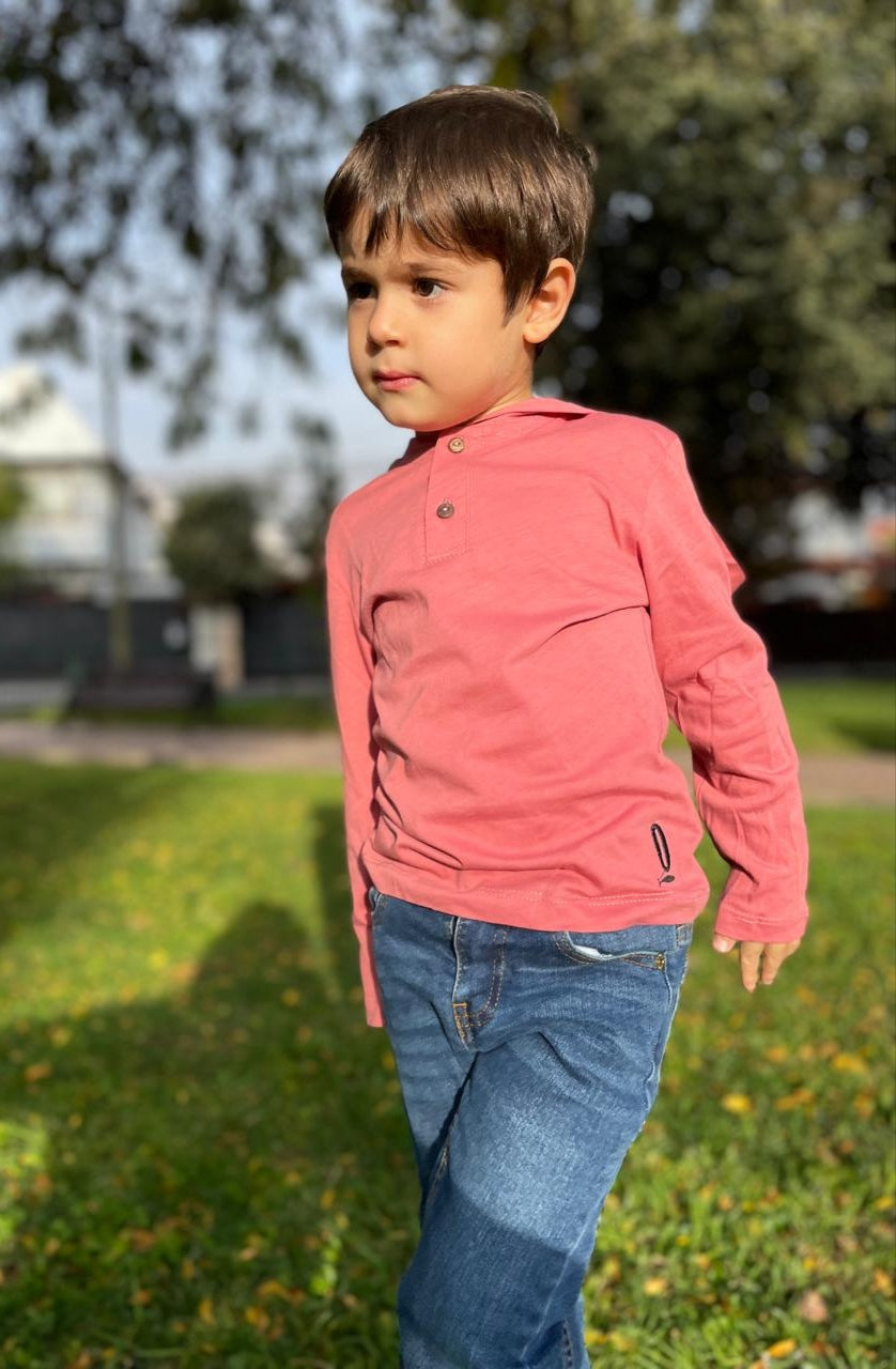 Polera con Capucha Santiago coral