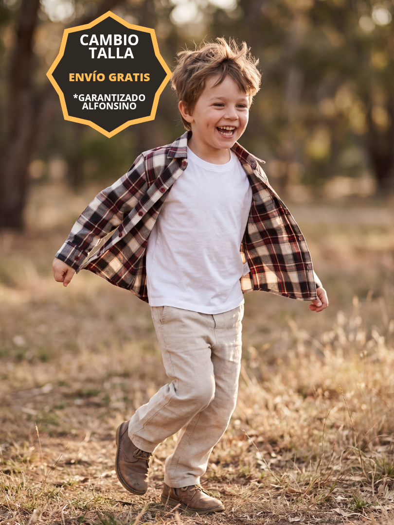 Pack 2 Camisas Franela Mamá + hijo/a | Burdeo/Beige 100% Algodón