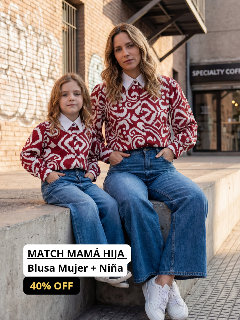 Pack 2 Blusas Mamá + Hija 100% algodón