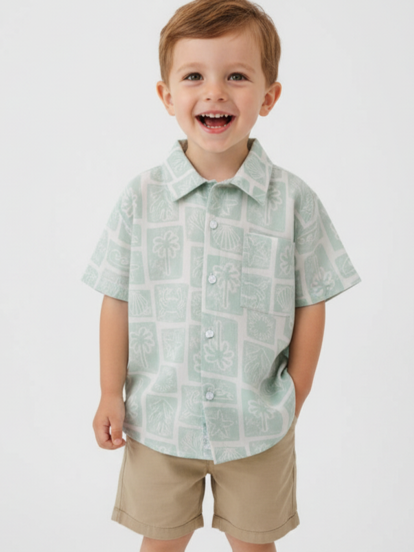 Guayabera niño 100% viscosa